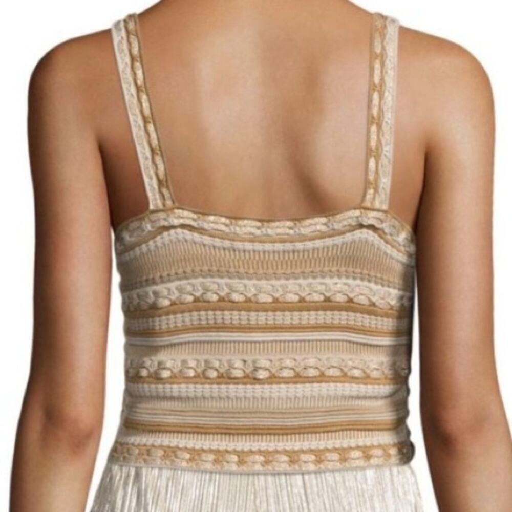 ALICE + OLIVIA Boho Crochet Knit Top - Size L - Picture 2 of 14